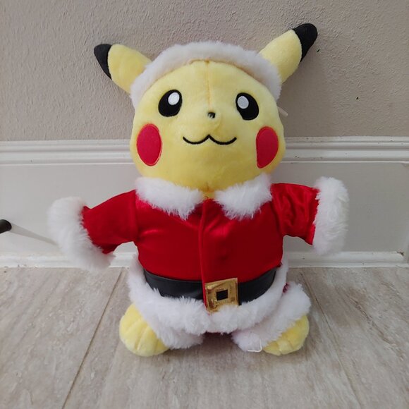 Build A Bear Pokémon Pikachu Santa Outfit 25th Celebration Plush 15” With Sound - Picture 1 of 4